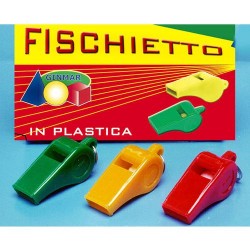 GROSSISTA FISCHIETTO PLASTICA C/GANCETTO COL.ASS.