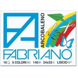 INGROSSO BLOCCO FABRIANO ARCOBALENO 24X33 10FF