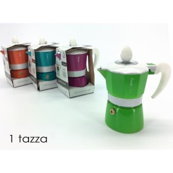 GROSSISTA CAFFETTIERA COLOE LUX 1 TAZZA 4ASS