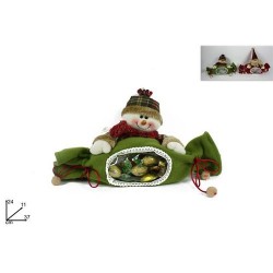 INGROSSO CARAMELLA COUNTRY BABBO NATALE/PUPAZZO 37X11X24CM