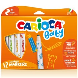 GROSSISTA CARIOCA BABY MARKER 2+ 12PZ SCATOLA IN CARTONE C/A
