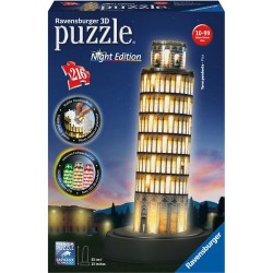 GROSSISTA PUZZLE 3D TORRE PISA NIGHT EDITION +10A RAVENSBURG