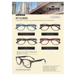 Grossista KIT ILLINOIS da 24 occhiali in 4 colori diversi