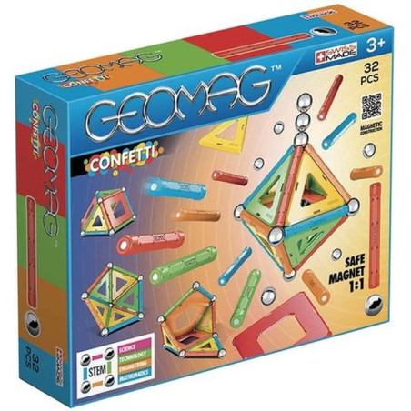 GEOMAG CONFETTI 32PZ 3+ EAN 0871772003502 INGROSSO GIOCHI CREATIVI