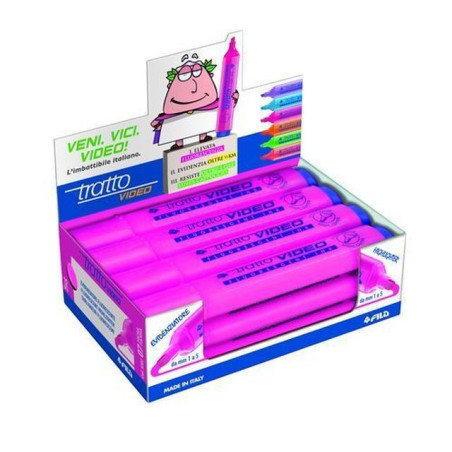 TRATTO VIDEO FUCSIA 12 EAN 8000825003844 INGROSSO EVIDENZIATORI
