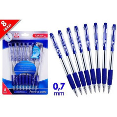 INGROSSO SET 8 PENNE SCATTO BLUE