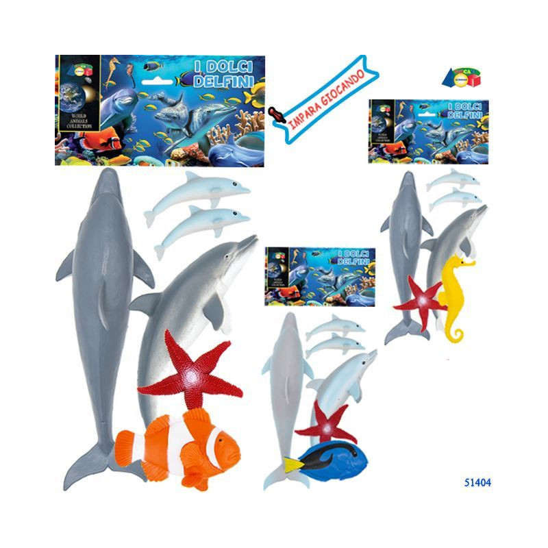 BUSTA I DOLCI DELFINI ASS EAN 8057438024421 INGROSSO BUSTE ANIMALI GIOCATTOLO