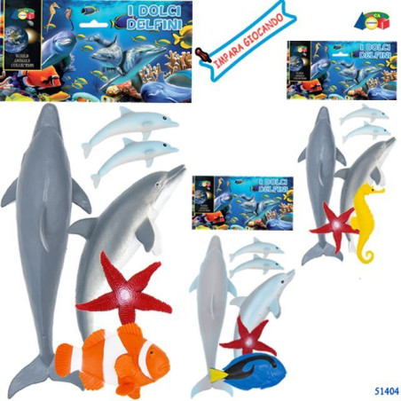 BUSTA I DOLCI DELFINI ASS EAN 8057438024421 INGROSSO BUSTE ANIMALI GIOCATTOLO