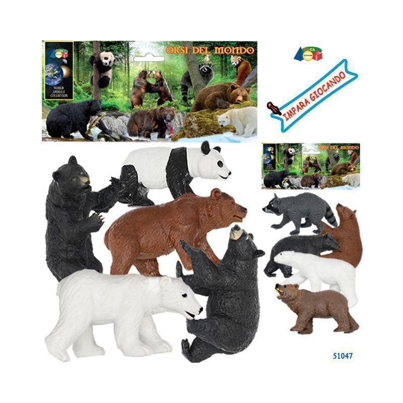 BUSTA ORSI DEL MONDO ASS. EAN 8057438024490 INGROSSO BUSTE ANIMALI GIOCATTOLO