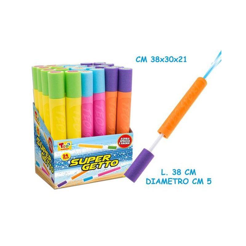 SUPERGETTO 38CM 3 COL. EAN 8017967654582 INGROSSO PISTOLE ACQUA E SPRUZZATORI