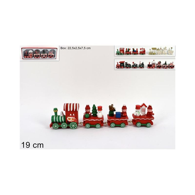 BOX TRENO LEGNO 4ASS EAN 8053482051383 INGROSSO OGGETTISTICA NATALIZIA