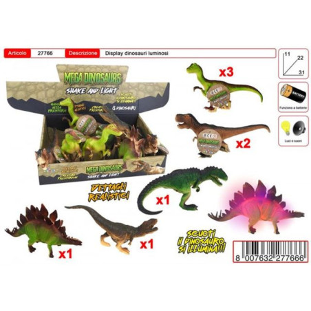 DINOSAURI LUMINOSI EAN 8007632277666 INGROSSO GIOCHI DA EDICOLA