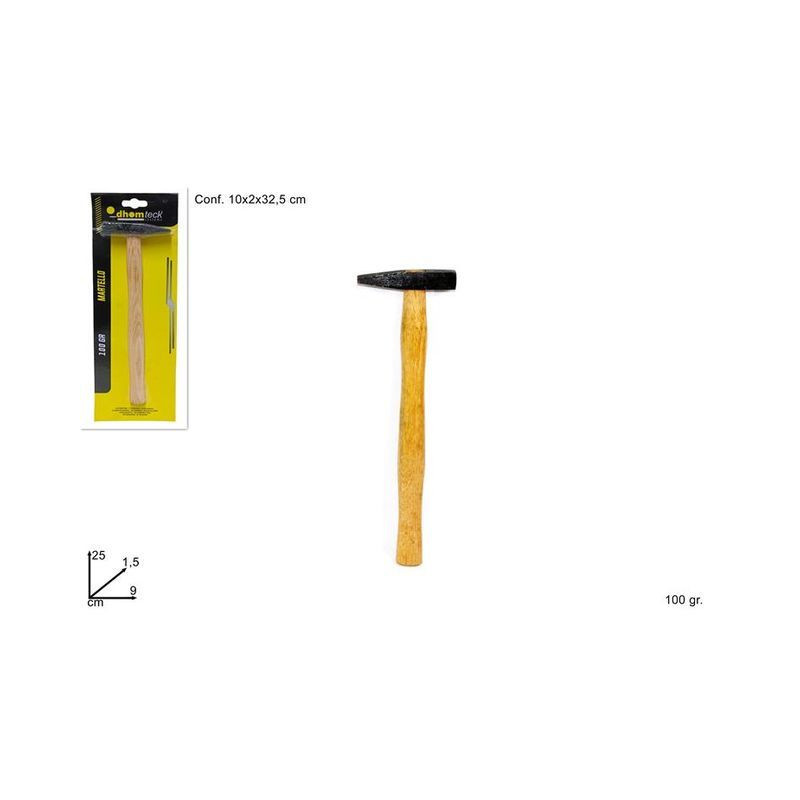 MARTELLO MANICO LEGNO 100GR