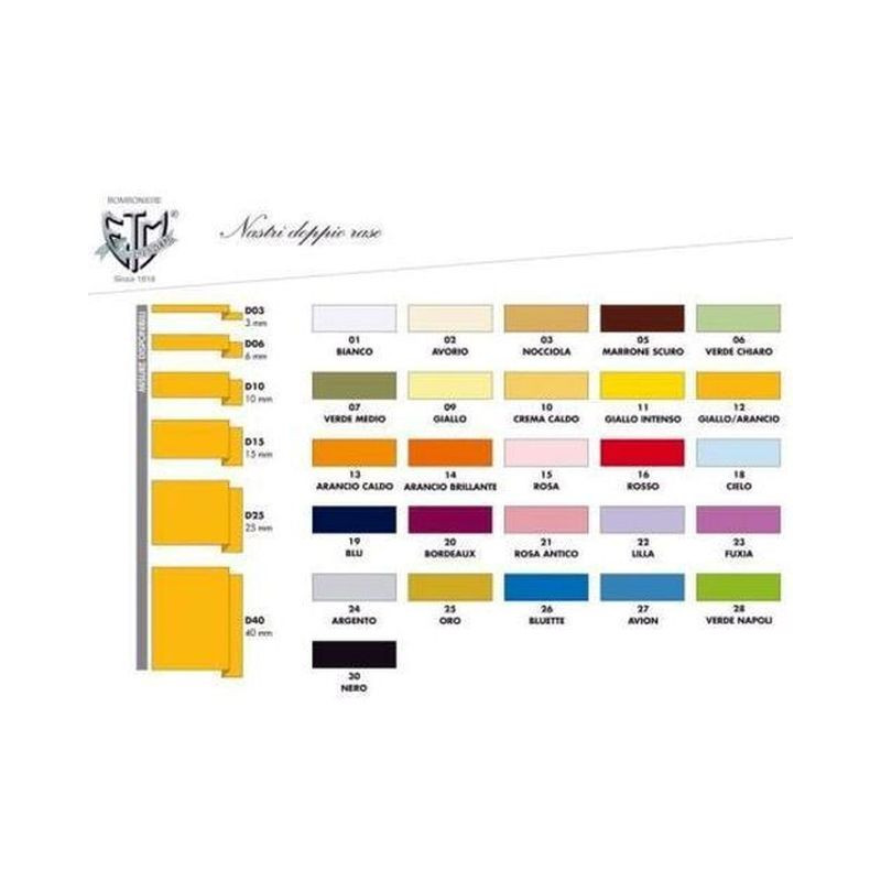 DOPPIO RASO 3MM 50MT BLUETTE EAN 8052440864607 INGROSSO NASTRI E CONTENITORI PER BOMBONIERE