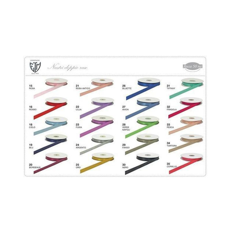 DOPPIO RASO 3MM 50MT CORALLO EAN 8051093248529 INGROSSO NASTRI E CONTENITORI PER BOMBONIERE