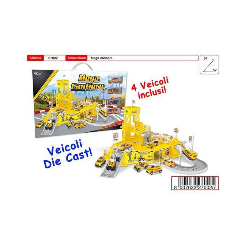 SET CANTIERE GRANDE EAN 8007632270025 INGROSSO GARAGE MODELLINI AUTO