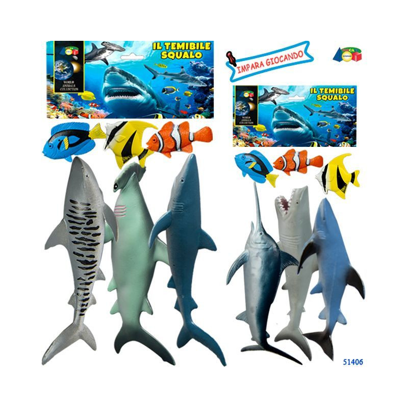 BUSTA IL TEMIBILE SQUALO ASS EAN 8057438024452 INGROSSO BUSTE ANIMALI GIOCATTOLO