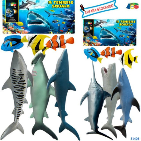 BUSTA IL TEMIBILE SQUALO ASS EAN 8057438024452 INGROSSO BUSTE ANIMALI GIOCATTOLO