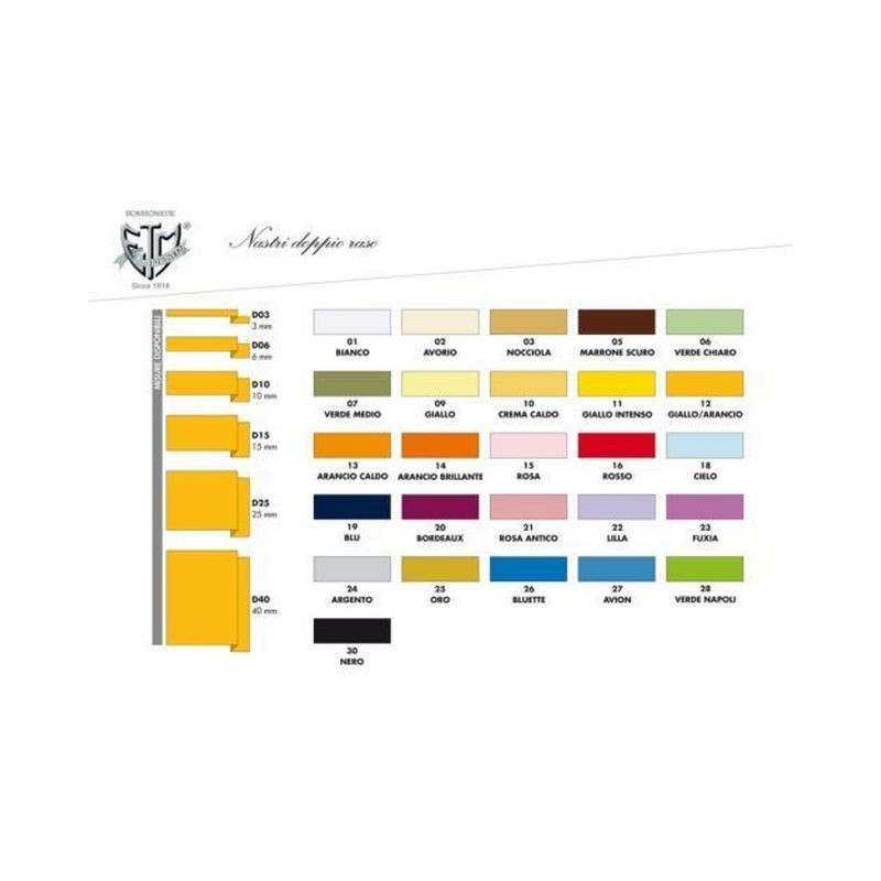 DOPPIO RASO 6MM 50MT ARGENTO EAN 8033661427987 INGROSSO NASTRI E CONTENITORI PER BOMBONIERE