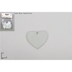 INGROSSO CUORI LEGNO 3CM 36PZ BI