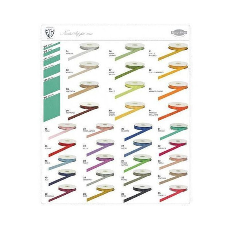 DOPPIO RASO 10MM 50MT BLUETTE EAN 8052440864669 INGROSSO NASTRI E CONTENITORI PER BOMBONIERE