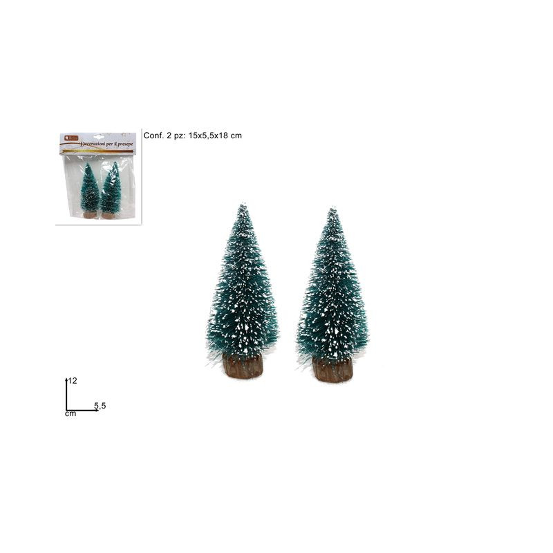 ALBERELLI INNEVATI 2PZ EAN 8027501592010 INGROSSO OGGETTISTICA NATALIZIA