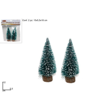 ALBERELLI INNEVATI 2PZ EAN 8027501592010 INGROSSO OGGETTISTICA NATALIZIA