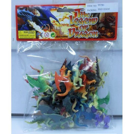 BUSTA 24 MINI DRAGONI EAN 8010362438931 INGROSSO BUSTE ANIMALI GIOCATTOLO