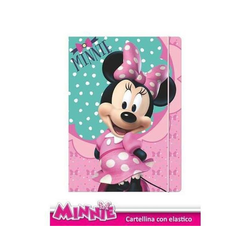 CARTELLINA CON ELASTICO MINNIE EAN 8052990676934 INGROSSO CARTELLINE