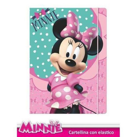 CARTELLINA CON ELASTICO MINNIE EAN 8052990676934 INGROSSO CARTELLINE