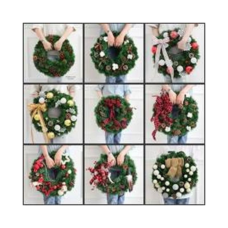 GHIRLANDA DECORATA 40CM EAN 8055329122690 INGROSSO OGGETTISTICA NATALIZIA