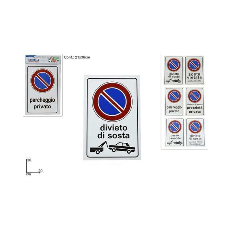 CARTELLO DIVIETO DI SOSTA 6ASS EAN 8034048400166 INGROSSO MODULI E SCHEDE