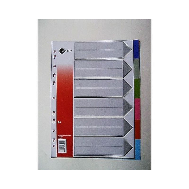 DIVISORIO 6 TASTI COLORATI PPL EAN 8004434734786 INGROSSO COPERTINE SEMPLICI E DIVISORI