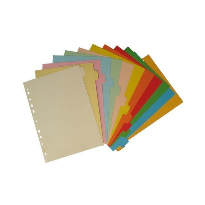 DIVISORI PLASTIFIC 12 COLORI A4