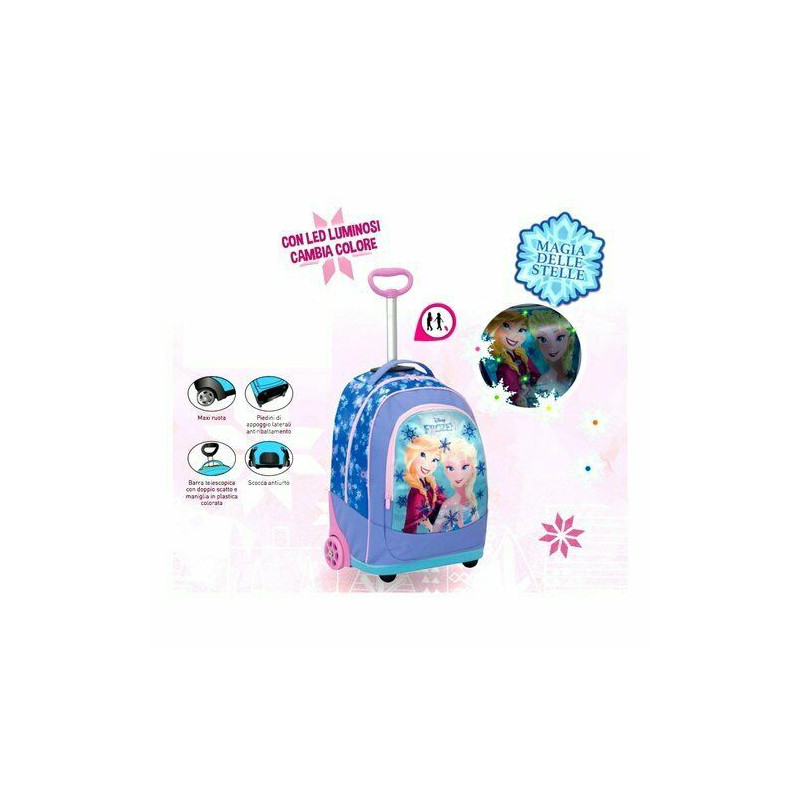 BIG TROLLEY FROZEN MAGIC LIGHTS EAN 8011410308046 INGROSSO ZAINI SCUOLA