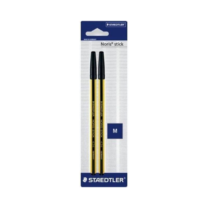 BL.2 SFERE STAEDTLER NORIS NERO EAN 4007817434062 INGROSSO PENNE PER LA SCUOLA