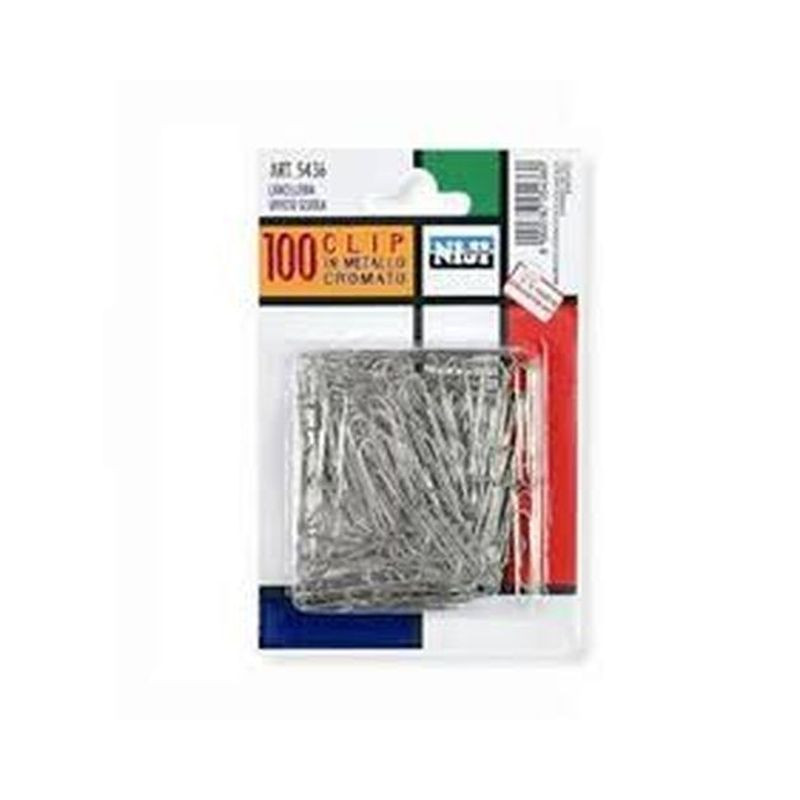 CLIPS CROM. MM.28 100PZ BLISTER EAN 8002787054360 INGROSSO PUNTINE E FERMAGLI