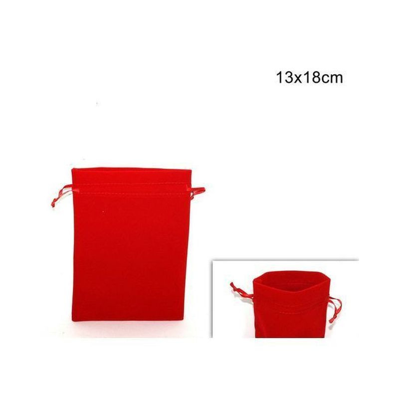 SACCHETTO VELLUTO 13X18CM EAN 8033113266874 INGROSSO SACCHETTI E SHOPPER NATALIZI