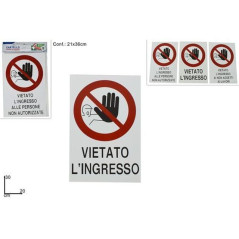INGROSSO CARTELLO DIVIETO DI ACC