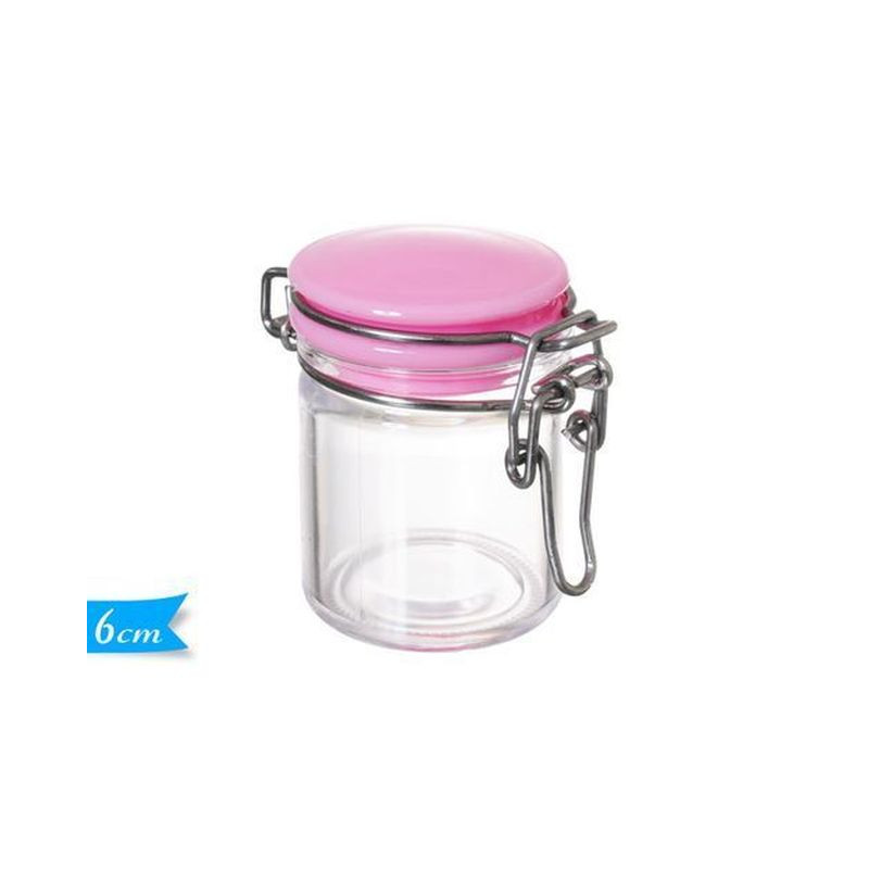 SCATOLA C/TAPPO ERMETICO ROSA 6CM EAN 8055329115975 INGROSSO NASTRI E CONTENITORI PER BOMBONIERE