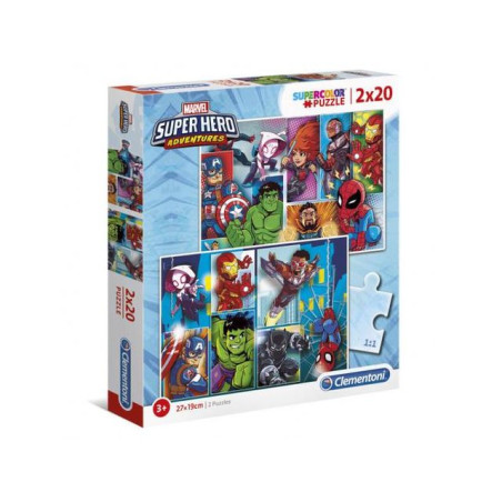 PUZZLE PZ.2X20 SUPERHERO EAN 8005125247684 INGROSSO PUZZLE CLASSICI