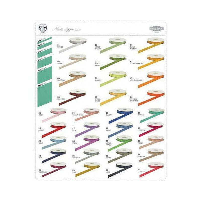 DOPPIO RASO 3MM 50MT VERDE CHIARO EAN 8033501595814 INGROSSO NASTRI E CONTENITORI PER BOMBONIERE