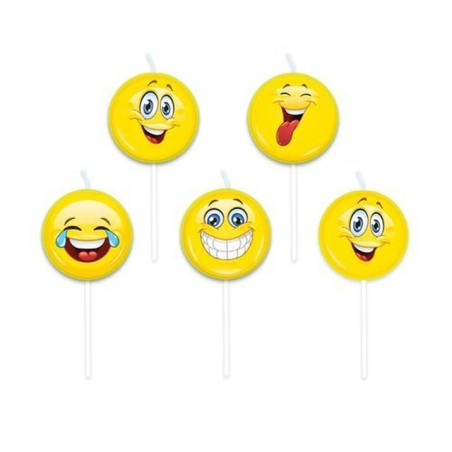 INGROSSO CANDELINE EMOTICONS 5 P