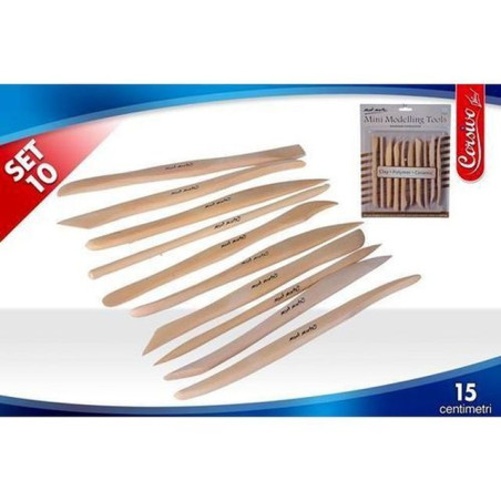 INGROSSO SET 10 UTENSILI LEGNO P