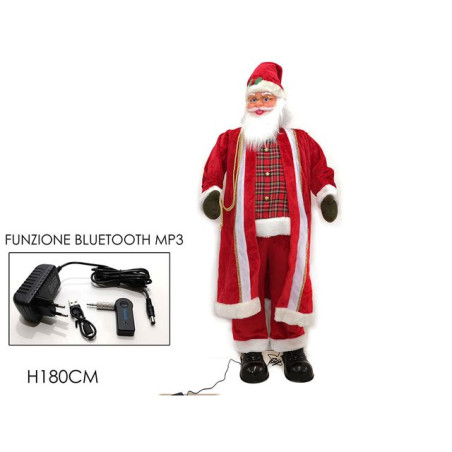 BABBO NATALE DANZANTE H180CM EAN 8015361335588 INGROSSO PUPAZZI E GNOMI NATALIZI