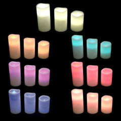 INGROSSO CANDELE LED RGB SET 3 C