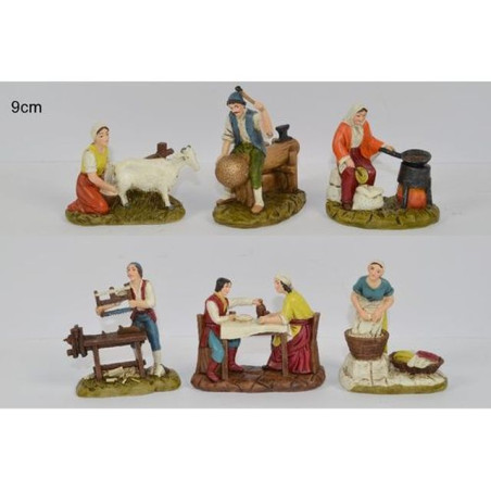 PERSONAGGIO MESTIERE 9CM 6ASS EAN 8033113403545 INGROSSO PERSONAGGI PER IL PRESEPE E ANIMALI