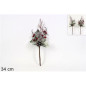 RAMO BACCHE E PIGNA 34CM ASS EAN 8033113037702 INGROSSO FIORI FINTI NATALIZI