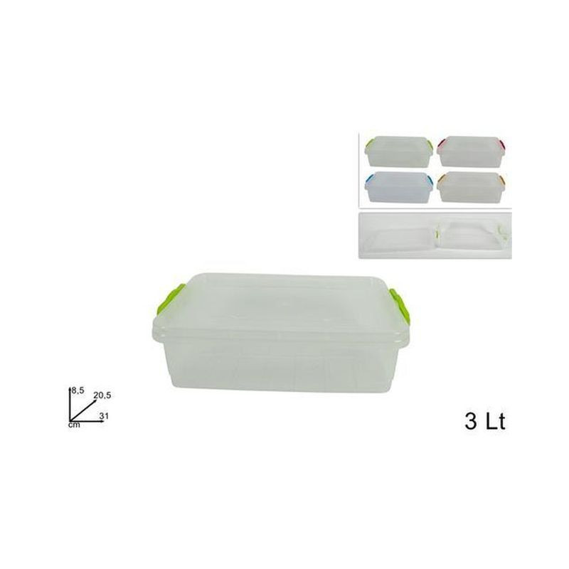 CONTENITORE RETT. C/COP. 3LT C/GANCI EAN 8034048354698 INGROSSO CONTENITORI PER ALIMENTI