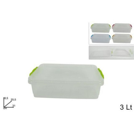 CONTENITORE RETT. C/COP. 3LT C/GANCI EAN 8034048354698 INGROSSO CONTENITORI PER ALIMENTI